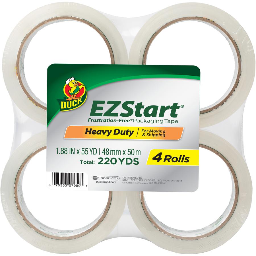 Duck Brand EZ Start Crystal Clear Packaging Tape - 54.60 yd Length x 1.88" Width x 2.6 mil Thickness - 3" Core - Crystal Clear - Acrylic - UV Resistant, Tear Resistant, Age Resistant, Split Resistant . Picture 2