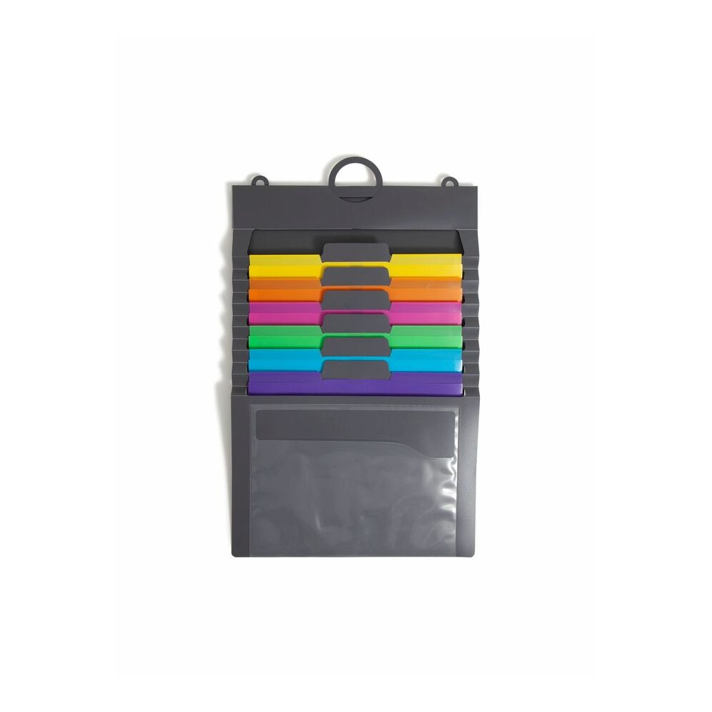 Smead Cascading Wall Organizer - 6 Pocket(s) - 10.62" Height x 14.25" Width - Durable, Tear Proof, Acid-free, Moisture Resistant - Gray - Polypropylene - 1 Each. Picture 8