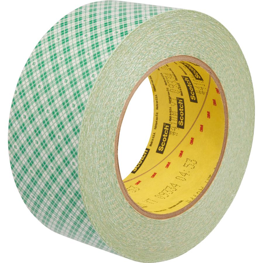 Scotch Double-Coated Paper Tape - 36 yd Length x 2" Width x 6 mil Thickness - 3" Core - Natural - Kraft - Rubber Backing - Chemical Resistant, Temperature Resistant, Moisture Resistant, UV Resistant -. Picture 8