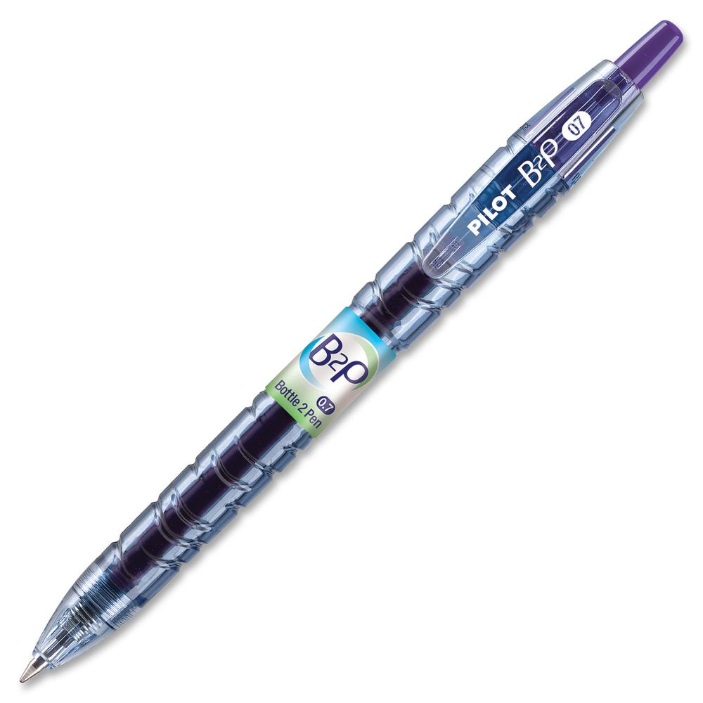 Pilot Fine Point Gel Pens - Refillable - Retractable - Purple Ink - Gel-based - 1 Dozen. Picture 2