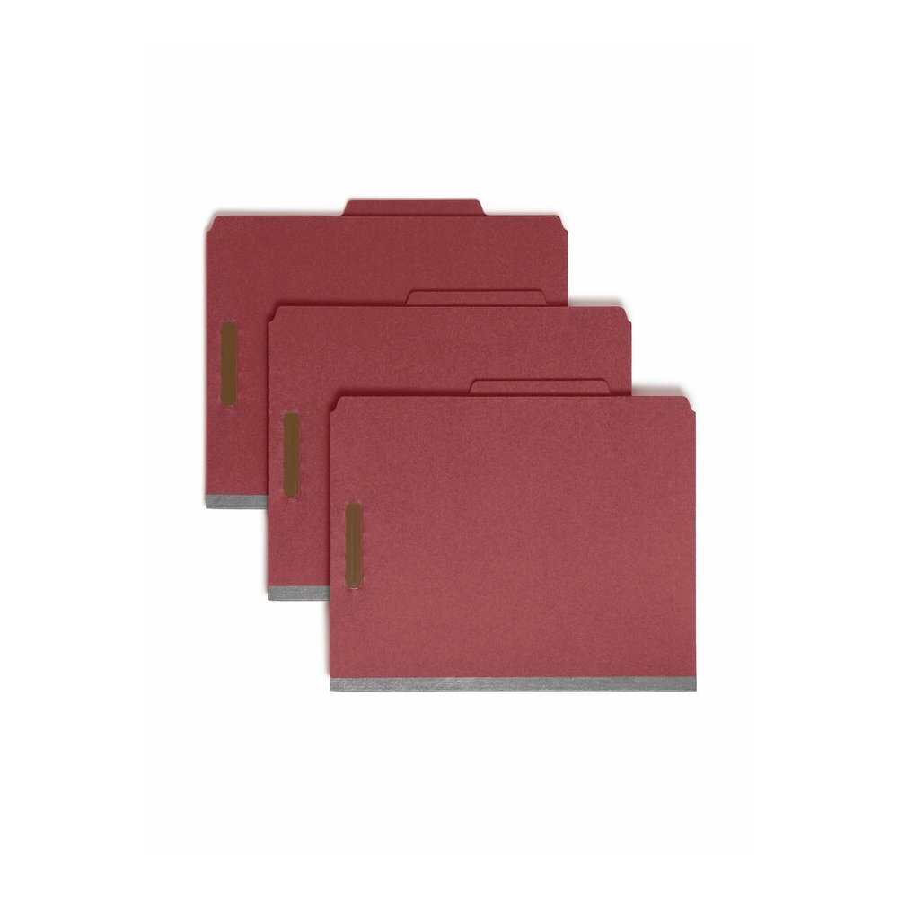 Smead 2/5 Tab Cut Letter Recycled Classification Folder - 8 1/2" x 11" - 2" Expansion - 2 x 2K Fastener - 2" Fastener Capacity - Top Tab Location - Right of Center Tab Position - 2 Divider - 25 pt. - . Picture 7