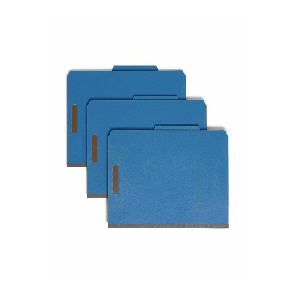 Smead 2/5 Tab Cut Letter Recycled Classification Folder - 8 1/2" x 11" - 2" Expansion - 2 x 2K Fastener - 2" Fastener Capacity - Top Tab Location - Right of Center Tab Position - 2 Divider - 25 pt. - . Picture 5