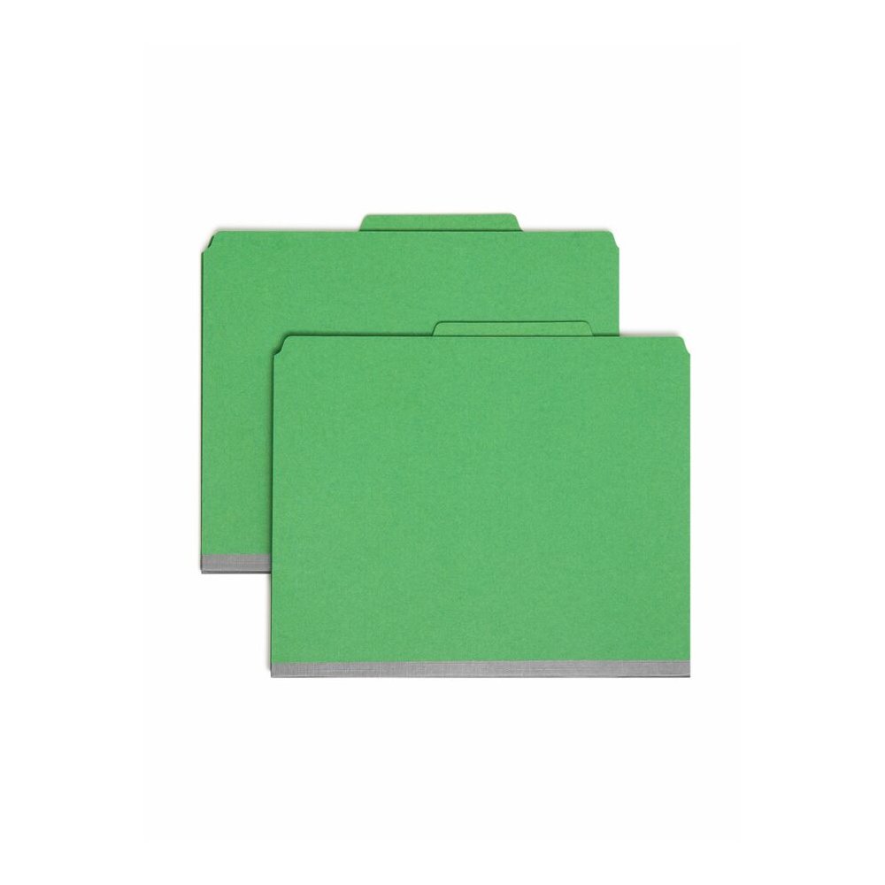 Smead 2/5 Tab Cut Letter Recycled Classification Folder - 8 1/2" x 11" - 2" Expansion - 2 x 2K Fastener - 2" Fastener Capacity - Top Tab Location - Right of Center Tab Position - 2 Divider - 25 pt. - . Picture 7