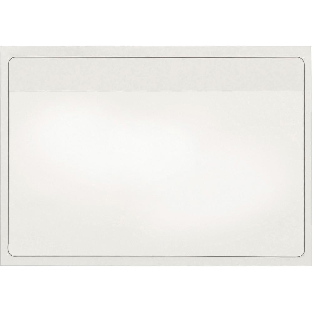 Cardinal Self-Adhesive Polypropylene Pockets - 3.6" Height x 5.3" Width - 100 mil Thickness - 1 x Card Capacity - 5" x 3" Sheet - Ring Binder - Rectangular - Clear - Polypropylene - 100 / Box. Picture 2
