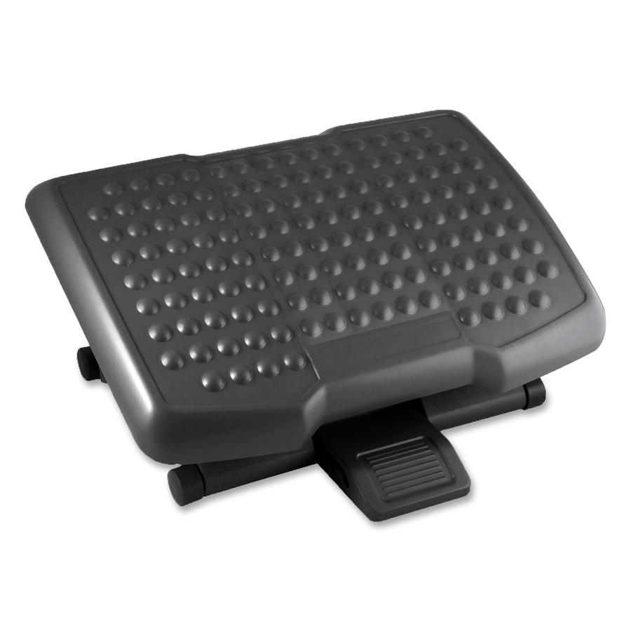 Lorell Adjustable-Height Footrest - 4" - 6.50" Adjustable Height - Black - 1 Each. Picture 3