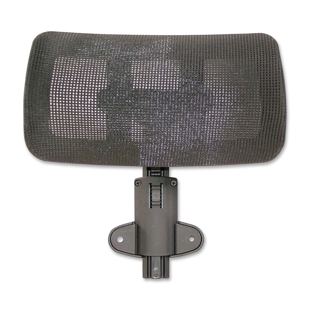 Lorell Mesh High-Back Office Headrest - Black - Nylon - 1 Each. Picture 4