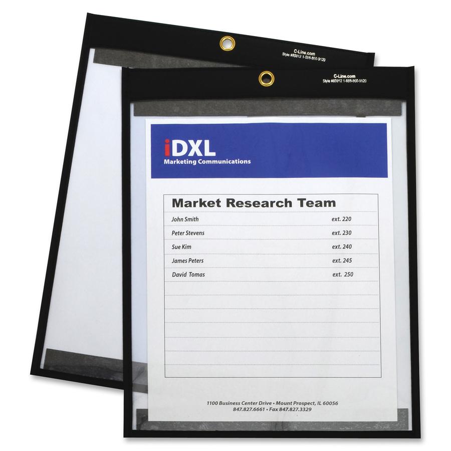 C-Line Magnetic Shop Ticket Holders, Stitched - 9 x 12, 25/CT, 85912. Picture 2