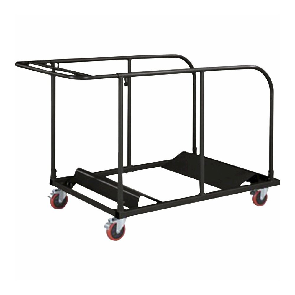 Lorell Round Planet Table Trolley Cart - Steel - 52" Width x 32.75" Depth x 40.16" Height - Charcoal - For 16 Devices - 1 Each. Picture 5