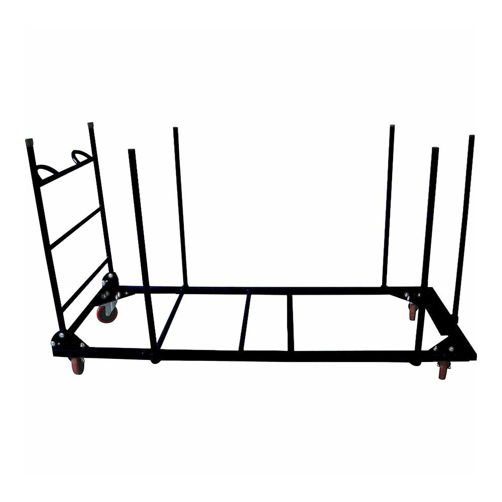 Lorell Blow-Mold Rectangular Table Trolley Cart - Steel - 30.25" Width x 75.88" Depth x 45.25" Height - Charcoal - For 20 Devices - 1 Each. Picture 7
