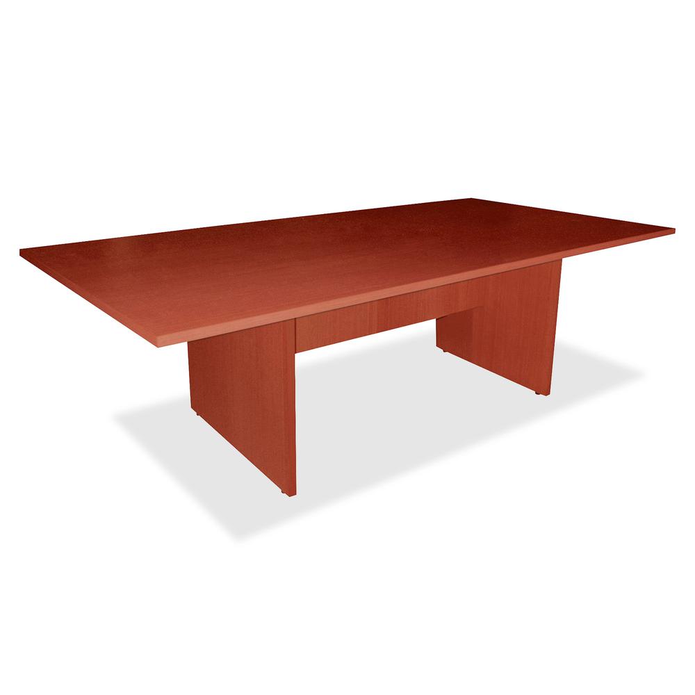 Lorell Essentials Rectangular Modular Conference Table - Cherry Rectangle, Laminated Top - Panel Leg Base - 2 Legs - 70.88" Table Top Width x 35.38" Table Top Depth x 1.25" Table Top Thickness - 29.50. Picture 4