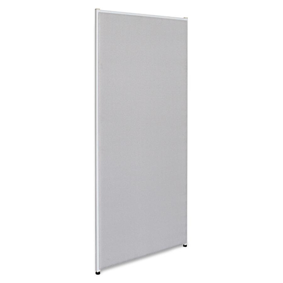 Lorell Panel System Partition Fabric Panel - 30.5" Width x 71" Height - Steel Frame - Gray - 1 Each. Picture 4