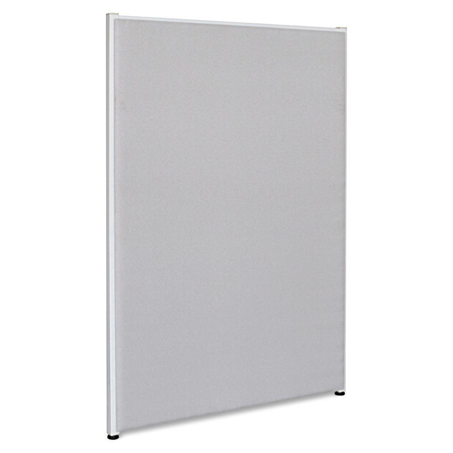 Lorell Panel System Partition Fabric Panel - 36.4" Width x 60" Height - Steel Frame - Gray - 1 Each. Picture 4