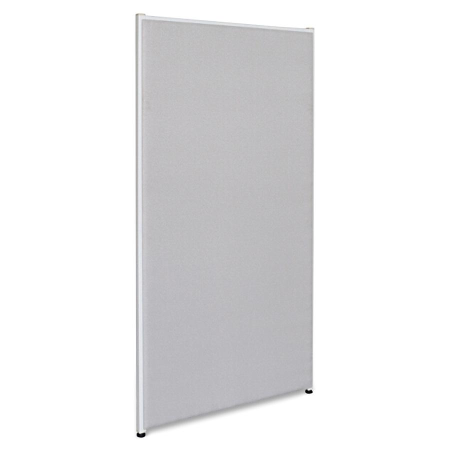 Lorell Panel System Partition Fabric Panel - 30.5" Width x 60" Height - Steel Frame - Gray - 1 Each. Picture 4