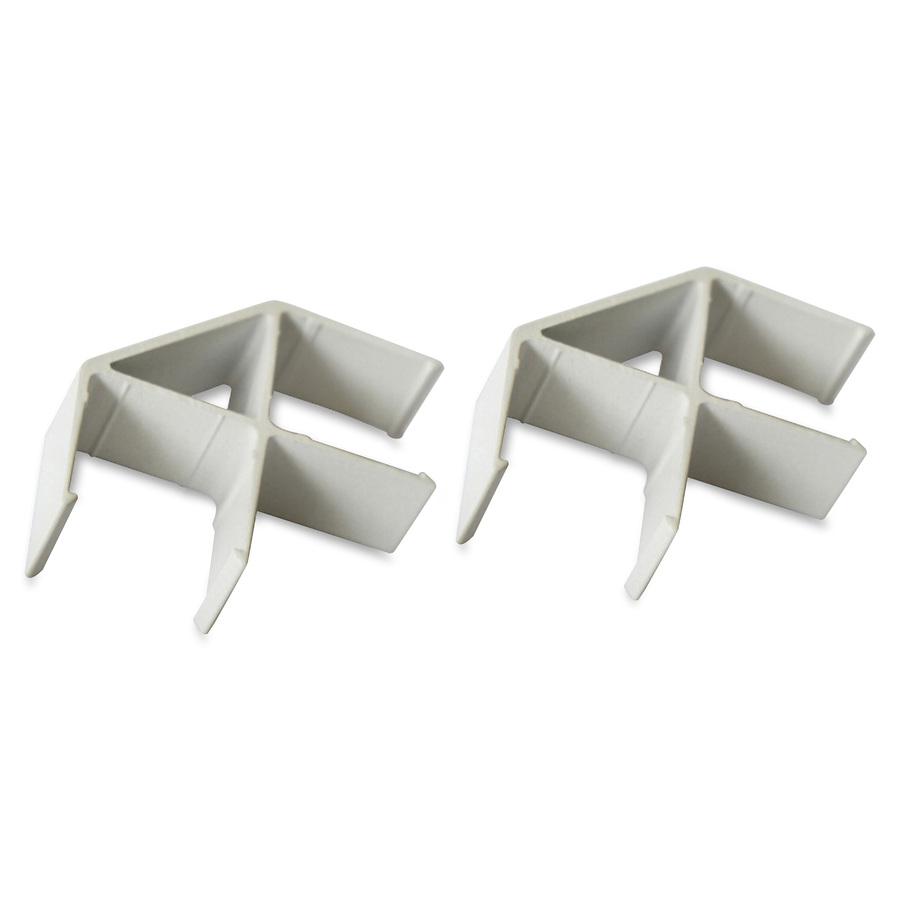 Lorell 90-Degree Panel Connectors - 2.25" Width x 2.25" Depth x 0.63" Height - Aluminum - Aluminum - 1 Set. Picture 3