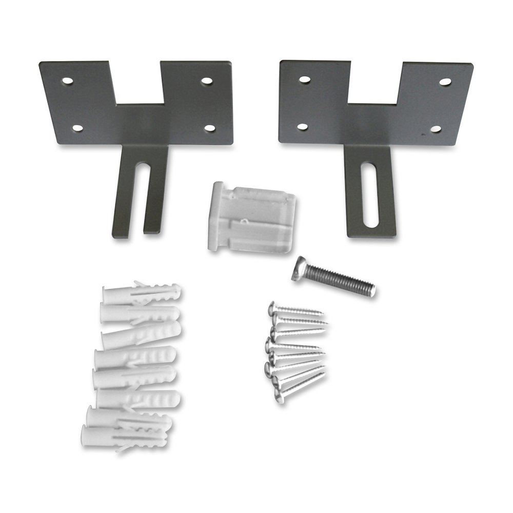 Lorell Panel System Wall Brackets - 2.50" Width x 3.75" Depth x 2.50" Height - Aluminum - Aluminum - 1 Set. Picture 7