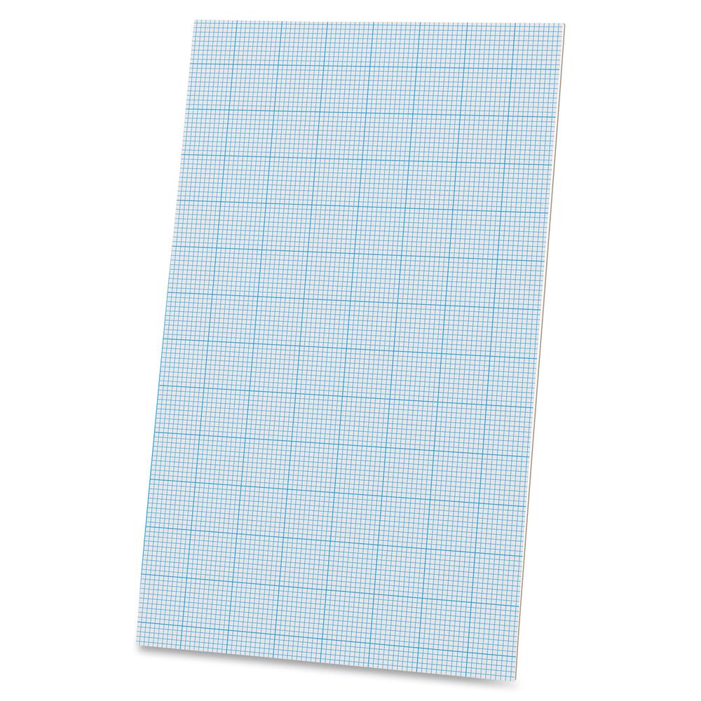 Ampad Graph Pad - 40 Sheets - Glue - 20 lb Basis Weight - Legal - 8 1/2" x 14" Sheet Size - White Paper - Chipboard Backing - 1 Pad. Picture 2