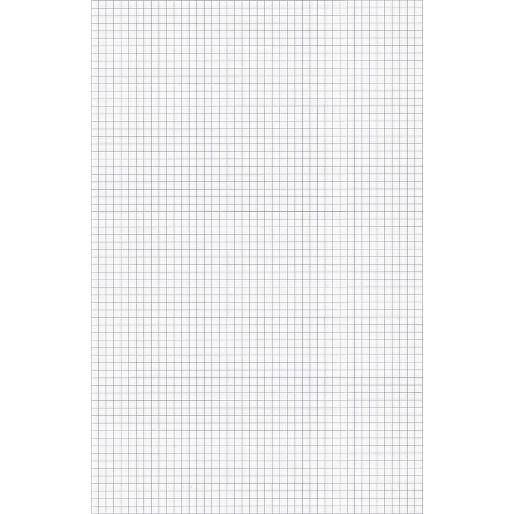 Ampad Graph Pad - 50 Sheets - Both Side Ruling Surface - 15 lb Basis Weight - Tabloid - 11" x 17" Sheet Size - White Paper - Chipboard Backing, Smudge Resistant - 1 Pad. Picture 2