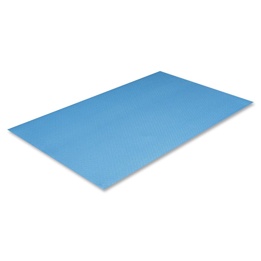 Crown Mats Comfort-King Anti-fatigue Mat - Floor, Indoor - 36" Length x 24" Width x 0.375" Thickness - Rectangular - Extra Bounce - Sponge, PVC Foam - Royal Blue - 1Each. Picture 2