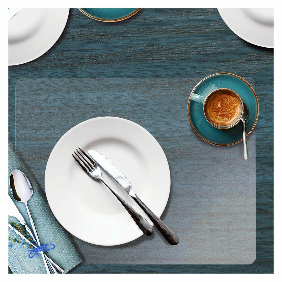 Hometex&reg; Anti-Microbial Vinyl Rectangular Place Mat - 17" x 22" - Contains our FS Bio active anti-microbial ingredient to protects the mat from microbial deterioration.. Picture 2