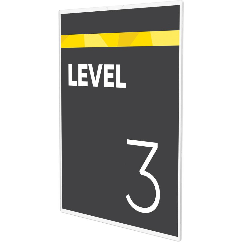 Lorell Cubicle Frame - 1 Each - 8.50" Holding Width x 11" Holding Height - Rectangular Shape - Wall Mountable - Acrylic - Wall, File Cabinet, Locker, Cubicle - Clear. Picture 2