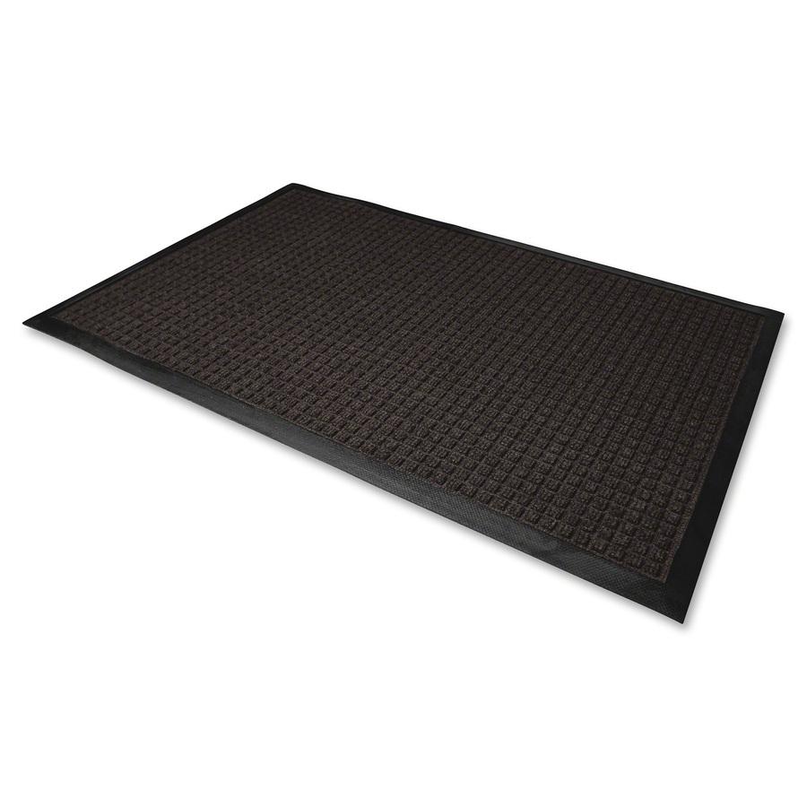 Guardian Floor Protection WaterGuard Wiper Scraper Indoor Mat - Indoor, Outdoor, Floor - 10 ft Length x 36" Width - Rectangular - Rubber - Charcoal - 1Each. Picture 2