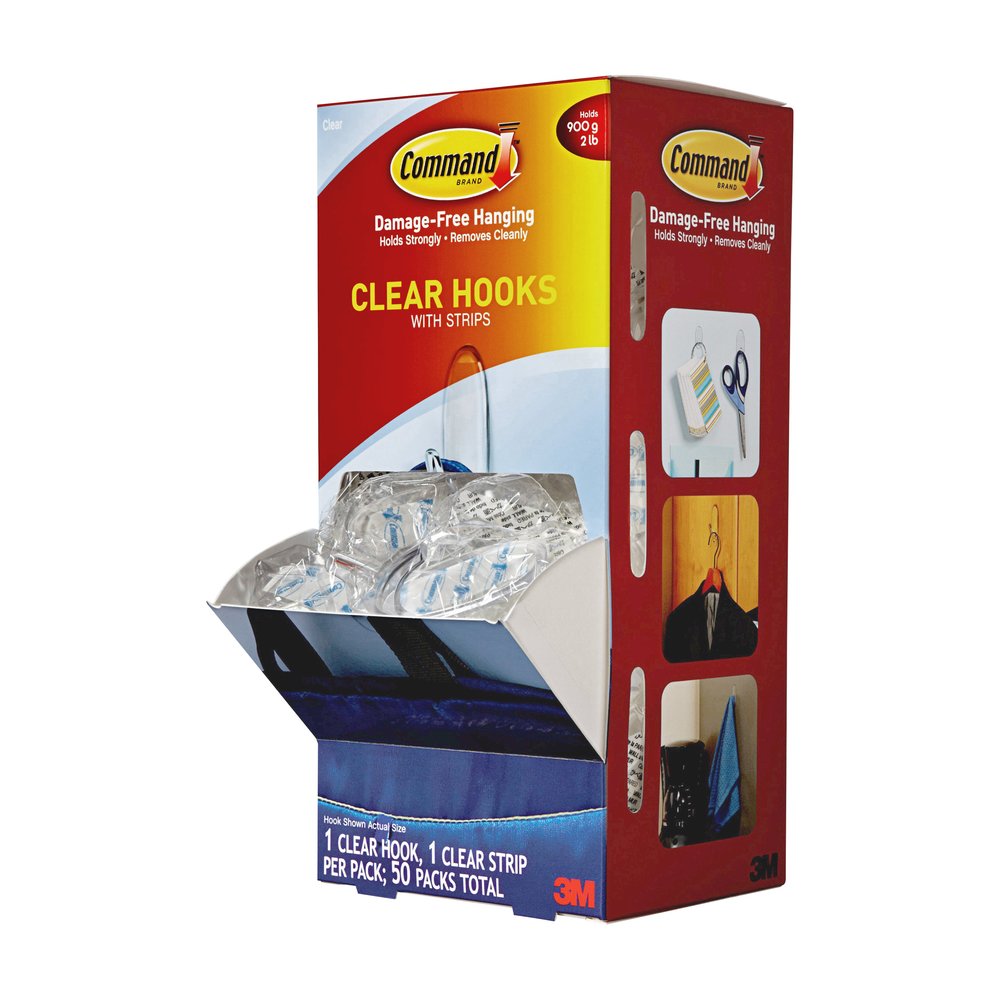 Command Hook Trial Pack - Medium - 2 lb (907.2 g) Capacity - White - 50 / Carton. Picture 2