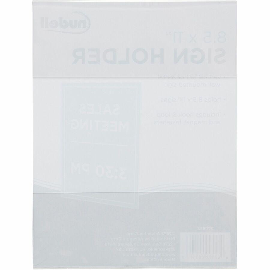 Golite nu-dell Cubicle Sign Holder - 1 Each - 8.5" Width x 11" Height - Rectangular Shape - Wall Mountable, Cubicle-mountable - Hook & Loop Fastener Closure - Photo, Award, Locker, File Cabinet - Acry. Picture 7