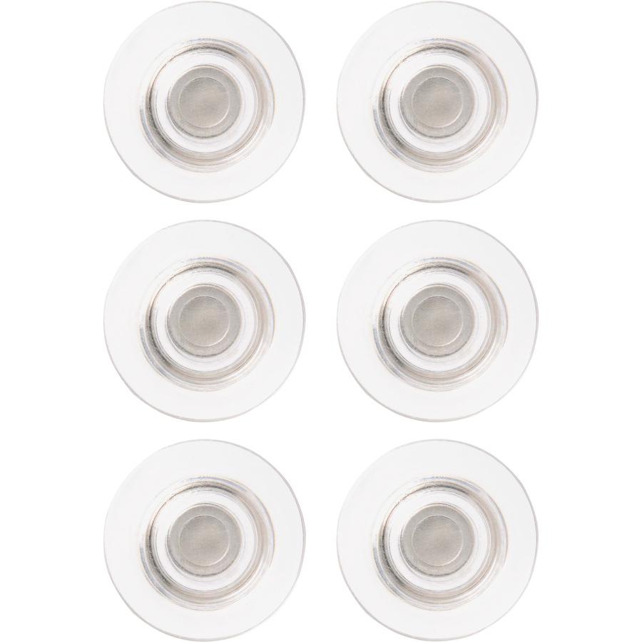 Quartet Large Glass Board Magnets - 6 / Pack - Clear. Picture 3