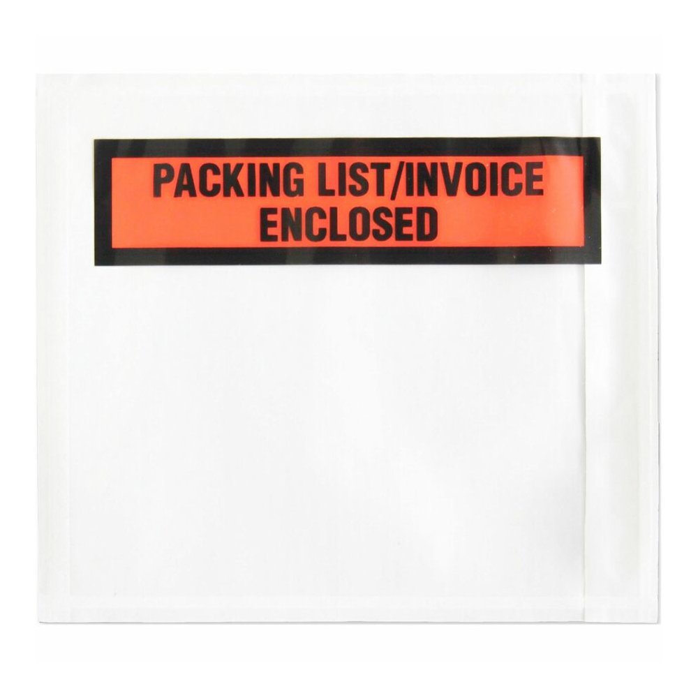 Sparco Pre-Labeled Waterproof Packing Envelopes - Packing List - 4 1/2" Width x 5 1/2" Length - Self-adhesive Seal - White - Low Density Polyethylene (LDPE) - 1000 / Box. Picture 7