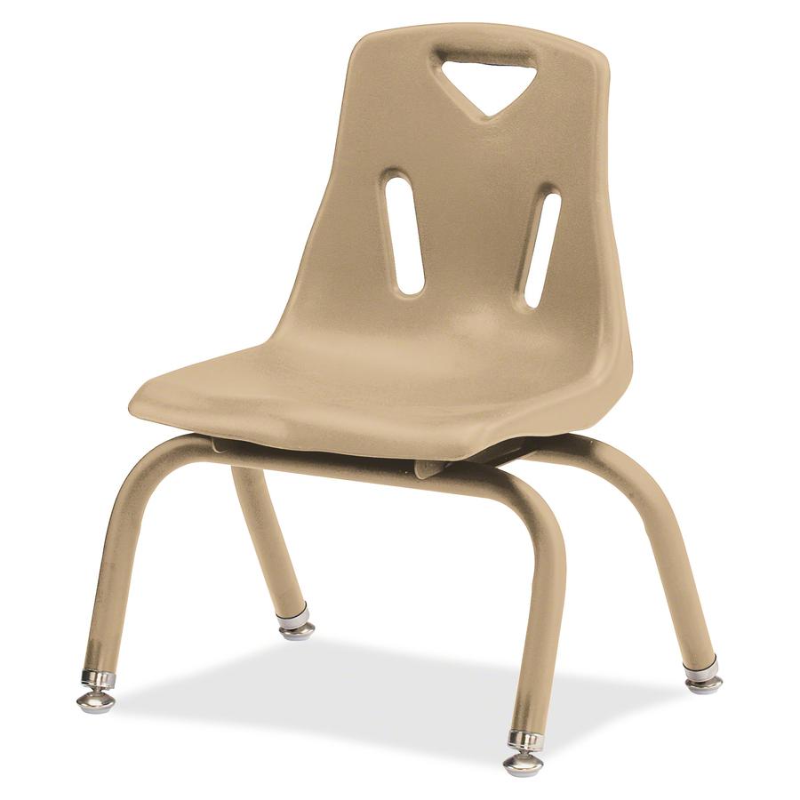 Jonti-Craft Berries Stacking Chair - Steel Frame - Four-legged Base - Camel - Polypropylene - 1 Each. Picture 2