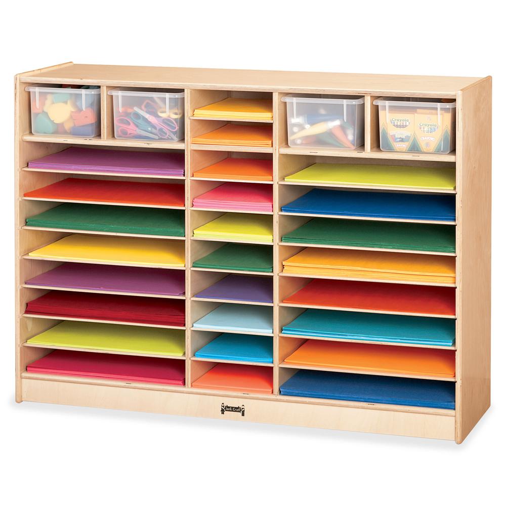 Jonti-Craft Rainbow Accents Mobile Paper Center - 35.5" Height x 48" Width x 15" Depth - Rounded Corner, Durable, Yellowing Resistant - UV Acrylic - Baltic - Hard Rubber - 1 Each. Picture 2