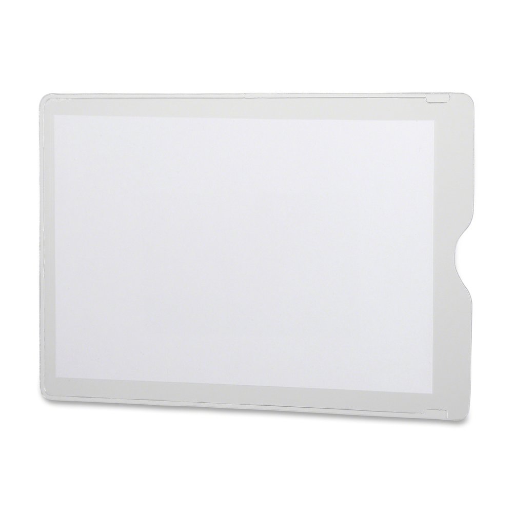 Oxford File Jacket - 6" x 4" - Vinyl - Clear - Durable, Water Proof, Heavy Duty - 50 / Box. Picture 2
