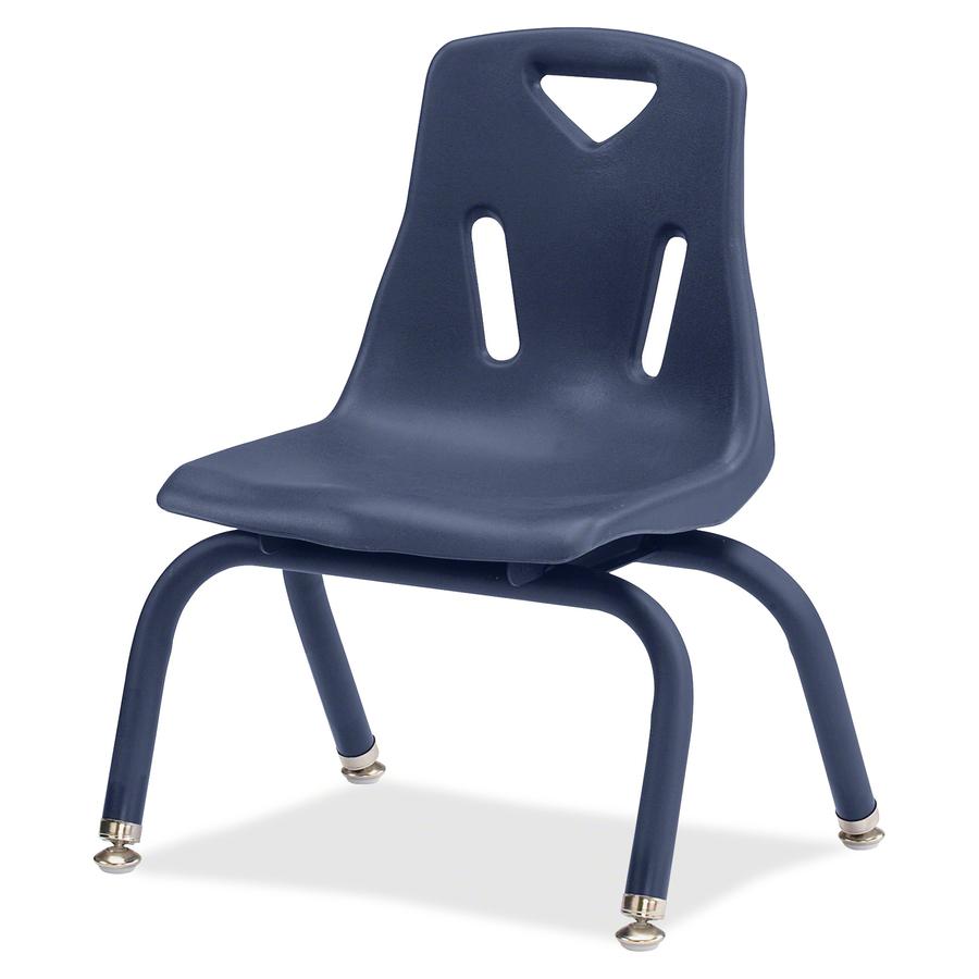 Jonti-Craft Berries Stacking Chair - Steel Frame - Four-legged Base - Navy - Polypropylene - 1 Each. Picture 5