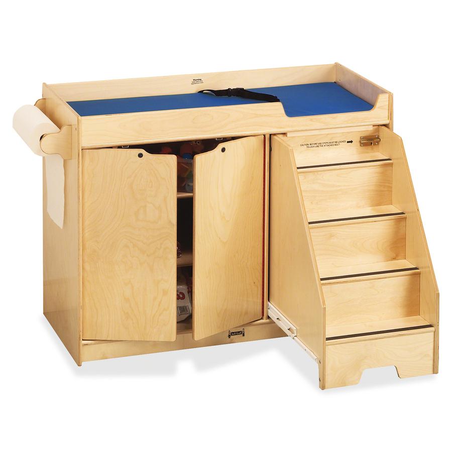 Jonti-Craft Pull-out Stairs Changing Table - 39" Height x 48" Width x 22.50" Depth - Assembly Required - Acrylic, Baltic - 1 Each. Picture 5