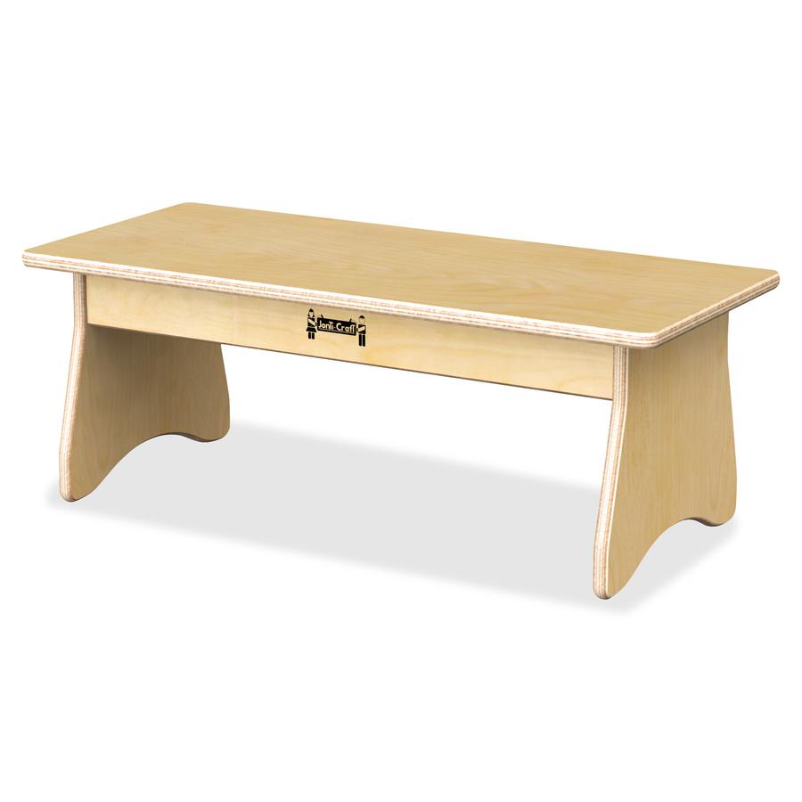 Jonti-Craft Komfy Coffee Table - 27" x 12"10" - Rounded Edge - Material: Acrylic - Finish: Baltic - Durable, Non-yellowing - For Classroom. Picture 2