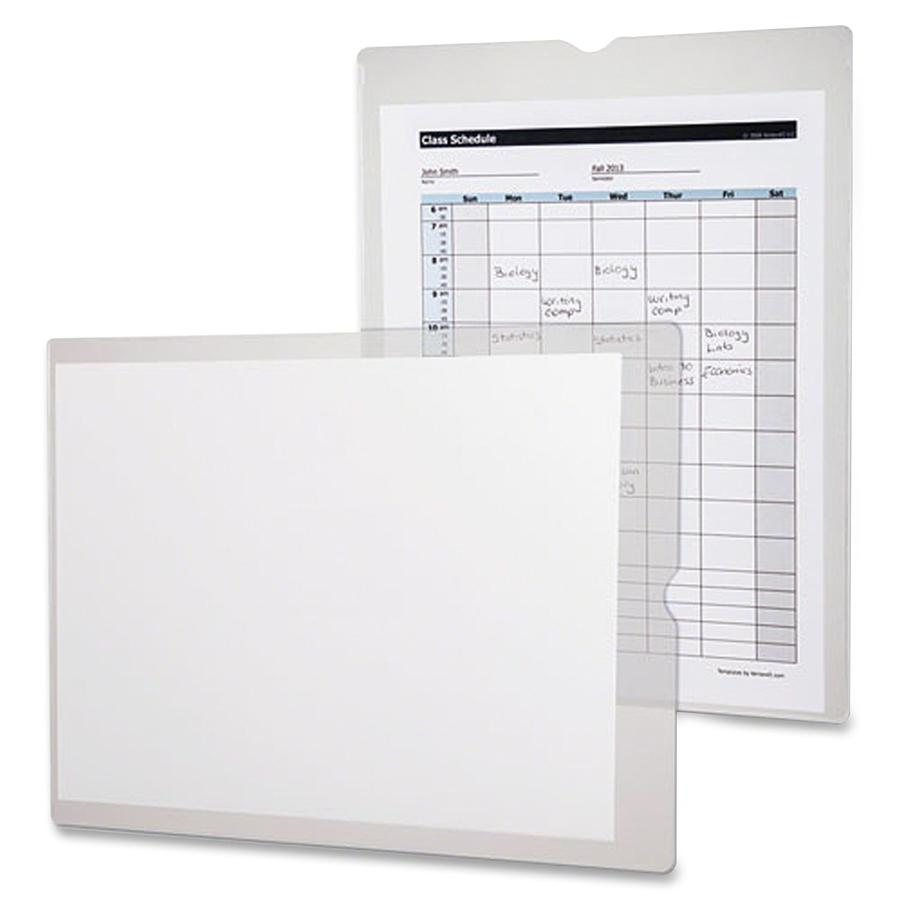 Oxford Heavy-Duty Vinyl Jackets-Style Envelopes - Document - 9" Width x 12" Length - Clear - Vinyl - 50 / Box. Picture 2