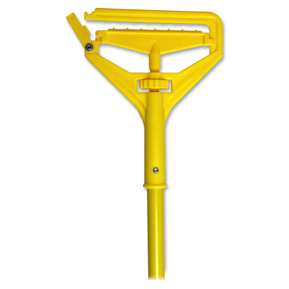 Genuine Joe Speed Change Mop Handle - Yellow - Fiberglass - 1 Each. Picture 2