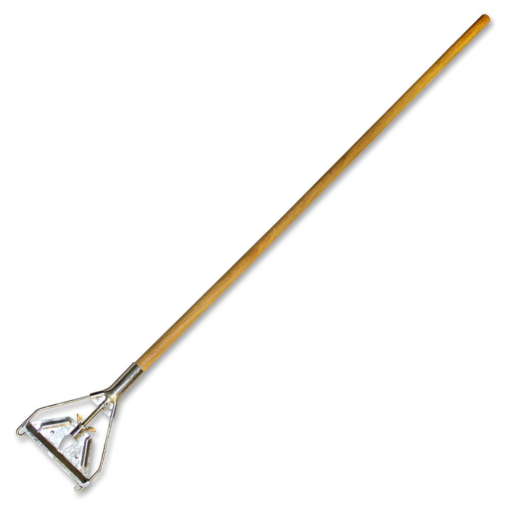 Genuine Joe Quick Change Mop Handle - Natural - Wood - 1 Each. Picture 3