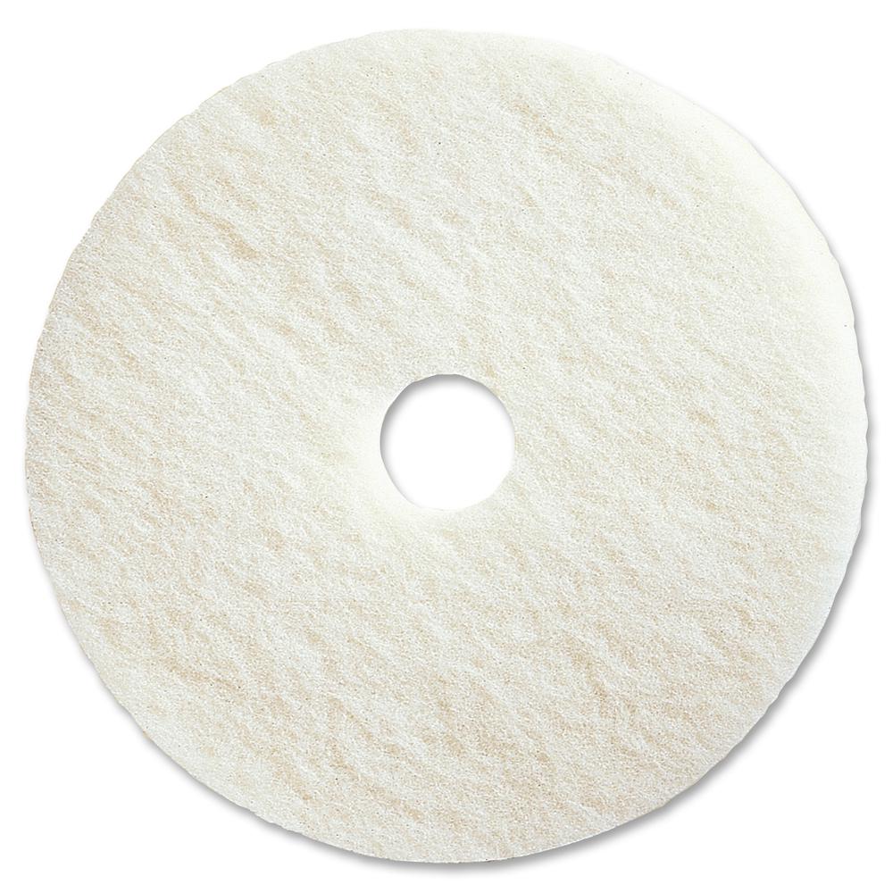 Genuine Joe Polishing Floor Pad - 20" Diameter x 1" Thickness - Polishing, Floor - 350 rpm Maximum Speed Supported - Resilient, Flexible, Dirt Remover, Soft, Non-abrasive, Long Lasting - Fiber, Resin . Picture 2