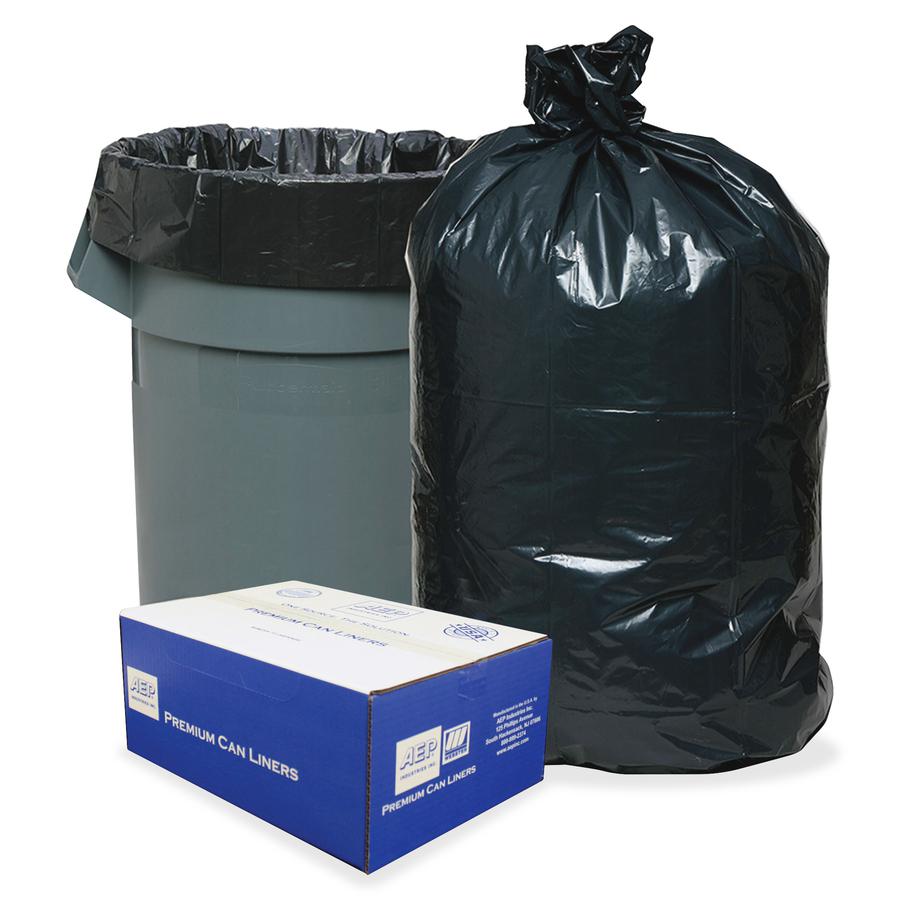 Berry Heavy-duty Opaque Low-density Liners - 30 gal Capacity - 30" Width x 36" Length - 0.60 mil (15 Micron) Thickness - Low Density - Black, Brown - 250/Carton - Can. Picture 2