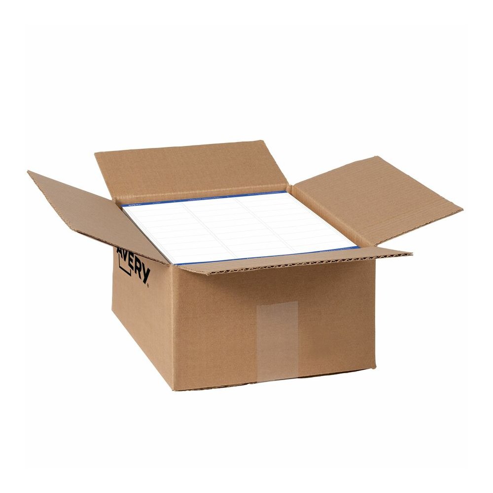 Avery&reg; TrueBlock White Shipping Labels - 1" Width x 2 5/8" Length - Permanent Adhesive - Rectangle - Laser - Matte White - Matte - Paper - 30 / Sheet - 30 Total Sheets - 15000 Total Label(s) - 500. Picture 7