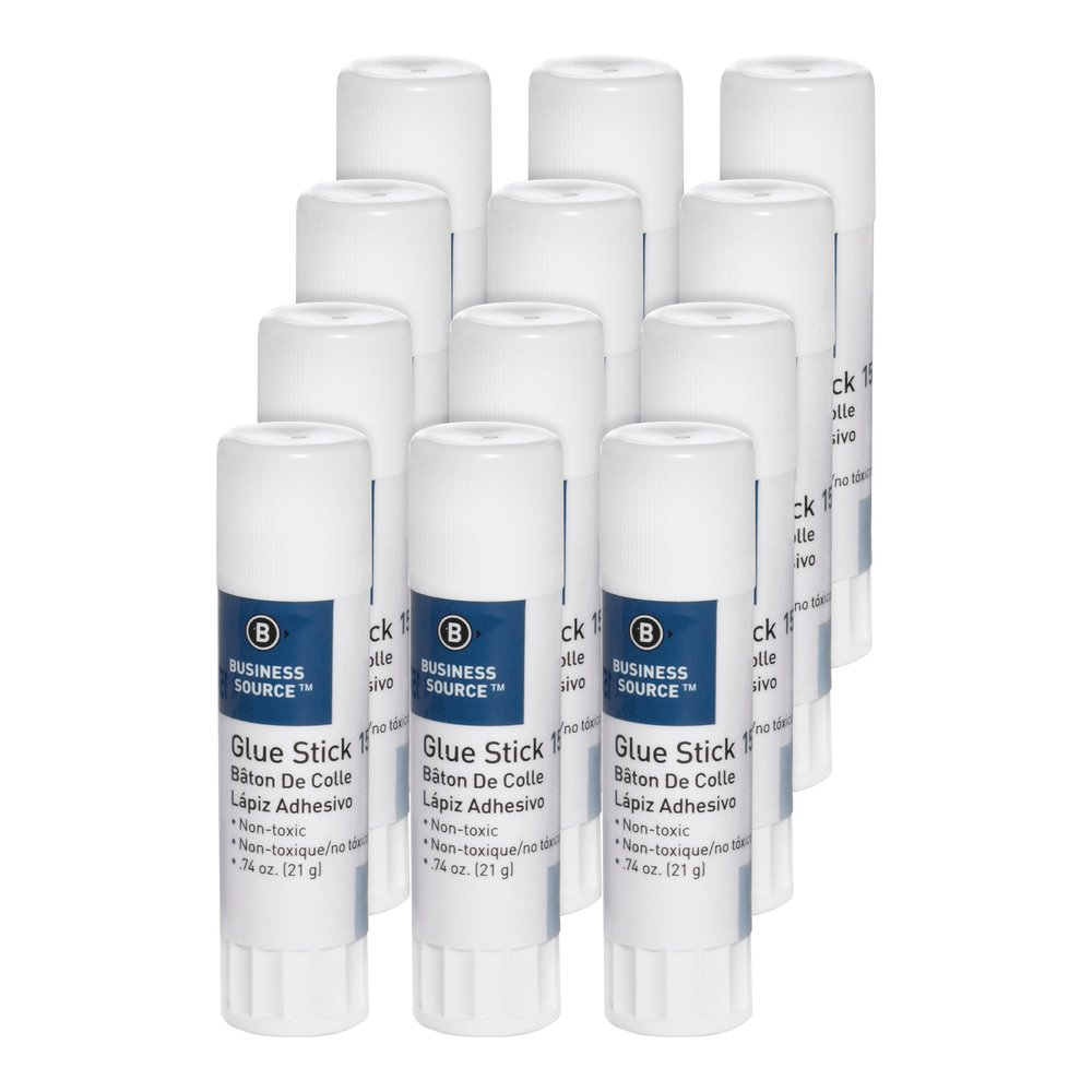 Business Source Glue Stick - 0.74 oz - White - 12 / Pack. Picture 7