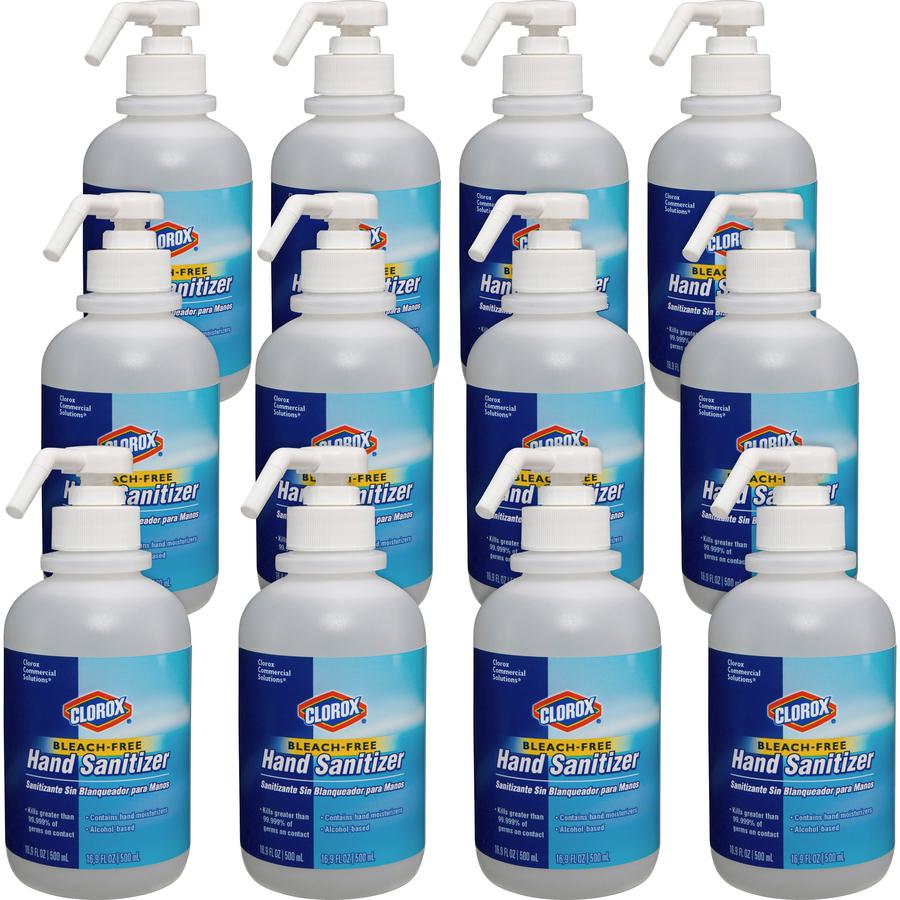 Clorox Commercial Solutions Hand Sanitizer - 16.9 fl oz (500 mL) - Pump Bottle Dispenser - Kill Germs - Hand - Moisturizing - Clear - Non-sticky, Non-greasy - 12 / Carton. Picture 9