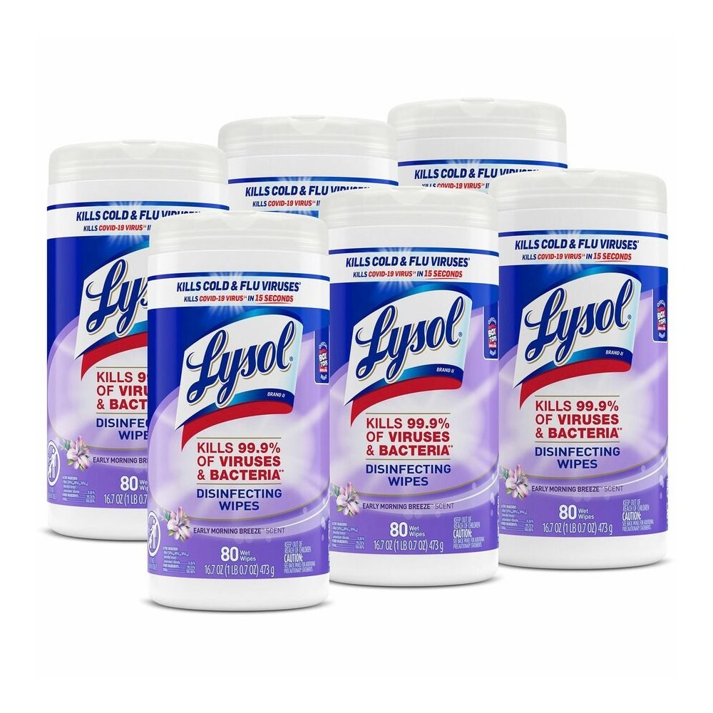 Lysol Early Morning Breeze Disinfecting Wipes - For Multipurpose, Multi Surface - Wipe - Early Morning Breeze Scent - Recommended For: Virus Remover, Bacteria Remover - Disinfectant, Pre-moistened, An. Picture 8