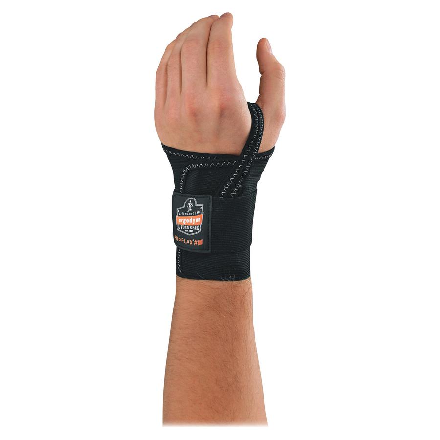 Ergodyne ProFlex 4000 Single-Strap Wrist Support - Left-handed - Black - 1 Each. Picture 2