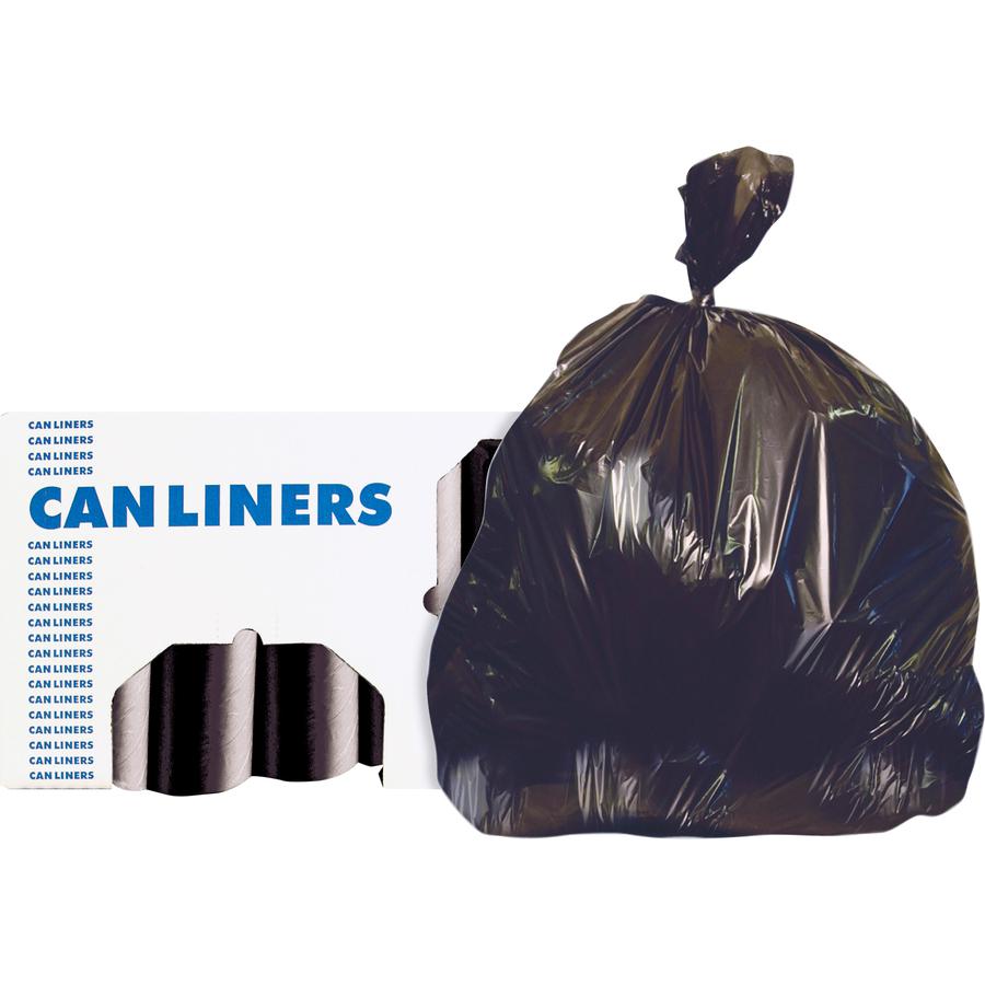Heritage AccuFit RePrime Can Liners - 23 gal/55 lb Capacity - 30" Width x 45" Length - 0.90 mil (23 Micron) Thickness - Black - Resin - 8/Carton - 25 Per Roll - Can. Picture 2