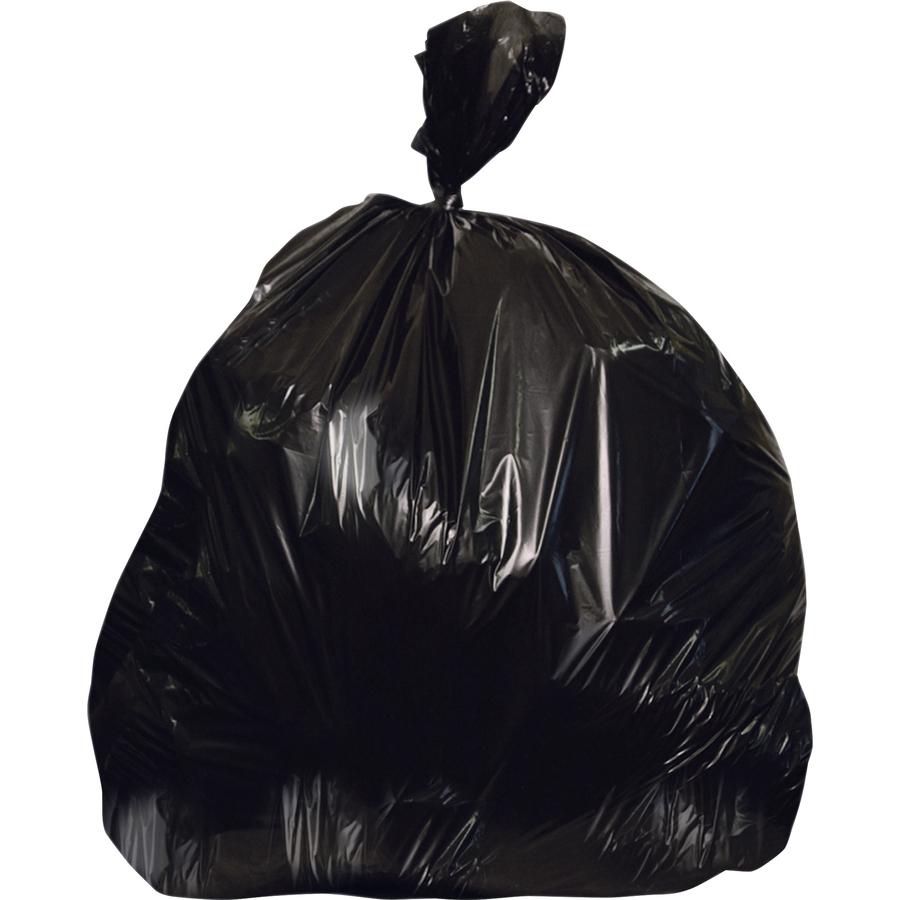 Heritage Black Linear Low Density Can Liners - 56 gal Capacity - 47" Length x 43" Width x 0.70 mil (18 Micron) Thickness - Low Density - Black - Linear Low-Density Polyethylene (LLDPE) - Can, Waste Di. Picture 3