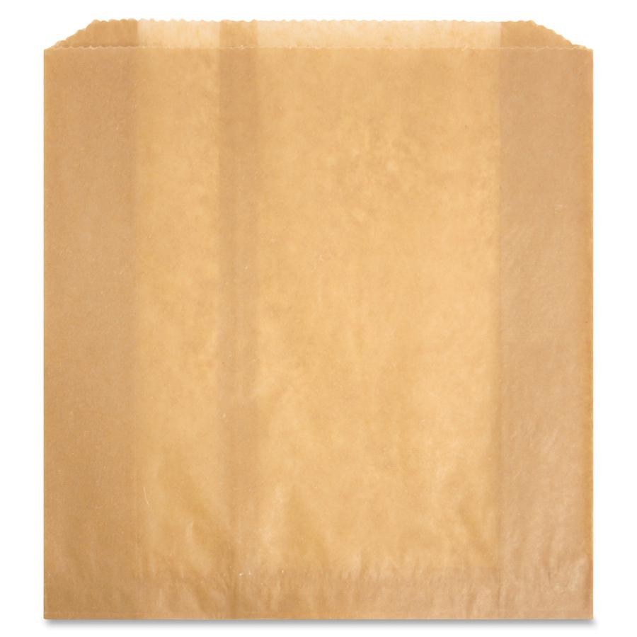 Health Gards Receptacle Liners - 10" Length x 9.25" Width x 3.25" Depth - Brown - Paper, Wax - 250 / Carton. Picture 2