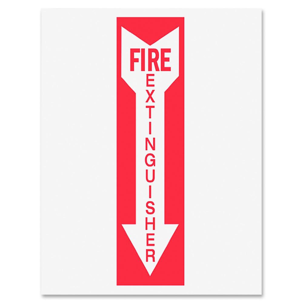 Djois by Tarifold Safety Sign Inserts - 6 / Pack - Fire Extinguisher Print/Message - Rectangular Shape - Red Print/Message Color - Tear Resistant, Durable, Water Proof, Long Lasting - White, Red