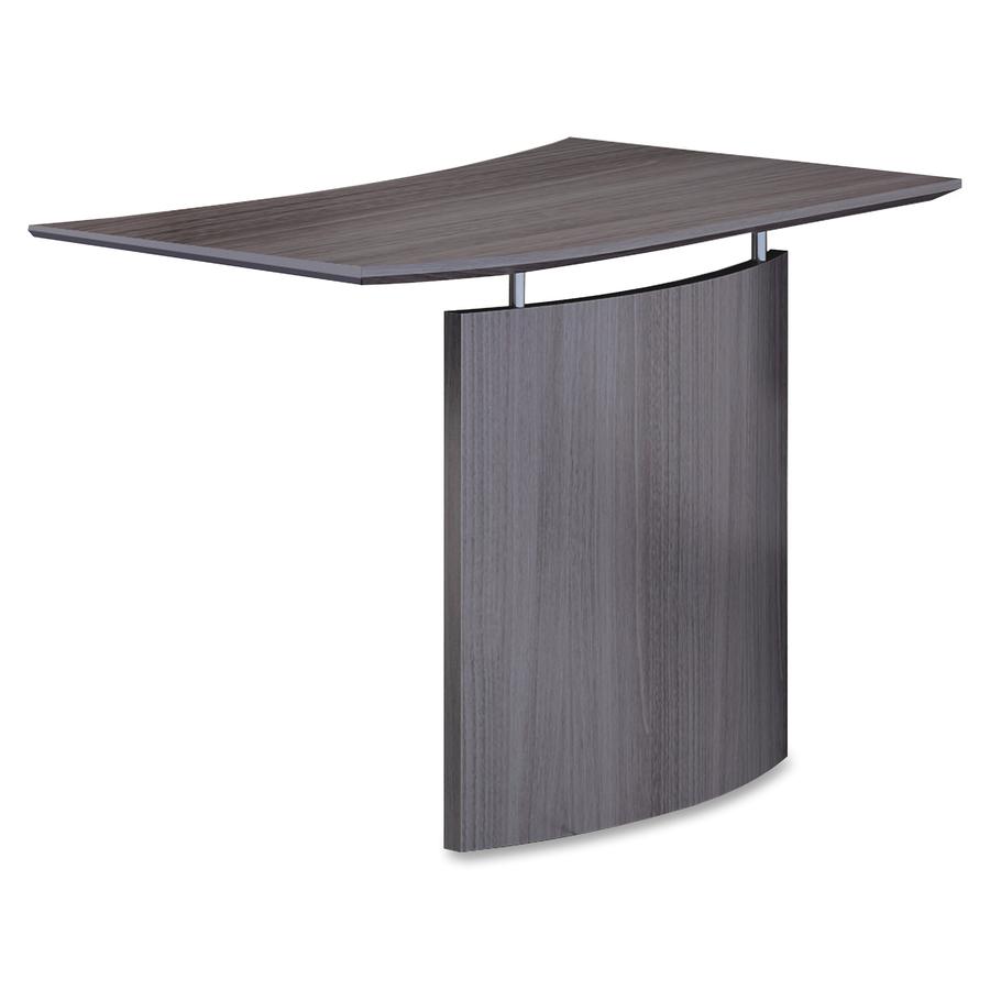 Mayline Right Hand Bridge - 29.5" Height x 48" Width x 24" Depth, 1" Thickness Work Surface - Beveled Edge - Material: Steel - Finish: Gray, Laminate, Silver - Stain Resistant, Water Resistant, Abrasi. Picture 3